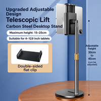 Support de téléphone et tablette télescopique pour prise de vue aérienne, support de bureau multifonctionnel multi-angle pour diffusion en direct et navigation vidéo