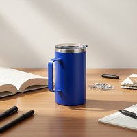 Mug isotherme en acier inoxydable 304 à double paroi pour sublimation, tasse de voyage mince avec poignée, garde au chaud et au froid, 24 oz