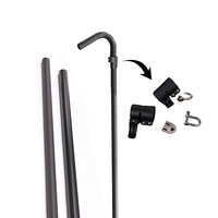 Poteau polyvalent en fibre de carbone alimenté en eau pour un nettoyage efficace des vitres, avec personnalisation disponible