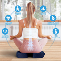 Coussin de siège ergonomique triangulaire personnalisable en mousse à mémoire de forme pour le coccyx, tissu en maille 3D tissé, amovible et lavable pour sièges