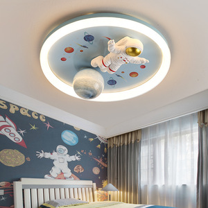 Children's Room Ceiling <b>Light</b> Led Astronaut Moon Design For Bedroom Study 5-10 Sqm - Product Image 1