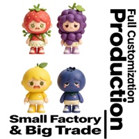 Figura de Acción de Resina de Dibujos Animados MEIYAN, Diseño Exclusivo de Arándano Q, Muñeco Creativo de Fruta Simulada, Juguete IP Lindo y Personalizado