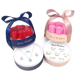 Nove produttori di fiori spot romantico confezione regalo di san valentino scatola portagioie vita eterna fiore sapone fiore confezione regalo