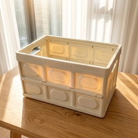 Boîte solide multifonctionnelle Emboîtable Pliable Empilable Conception PP Plastique Livre Jouets Article Caisse de stockage pour Camping Logistique