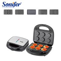 Sonifer SF-6170 Appareil multifonction pour petit-déjeuner, presse à chaud, caviar, 5 en 1, mini-appareil à sandwich électrique détachable, kit de gaufrier