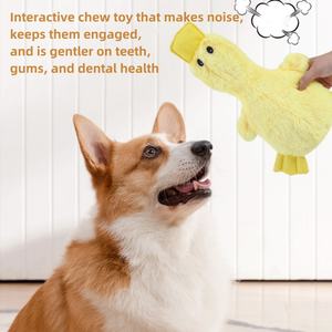 Forniture per animali domestici simpatico giocattolo per cani senza ripieno anatra morbida <span class=keywords><strong>Squeaker</strong></span> peluche per piccole razze di medie dimensioni - Product Image 3