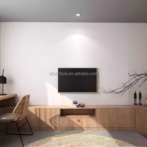 Custom Affordable Hotel Project Furniture <b>Full</b> Bedroom <b>Sets</b> Wooden <b>Bed</b> With Nightstands Headboards Wardrobe Side Table & TV Unit - Product Image 2