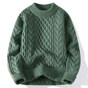 Pull en maille à col rond de style européen, best-seller pour hommes, adapté à l'automne et à l'hiver, col rond, couleur unie - Product Image 6
