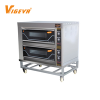 Four à sole au gaz commercial Vigevr, four de boulangerie à 2 niveaux avec contrôle indépendant pour des résultats de cuisson uniformes