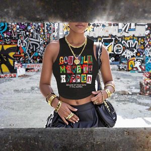 Wholesale Custom Logo Women's Letter Print Cropped Tank Top <b>Streetwear</b> Sleeveless Spandex Sexy Slim Fit <b>Y2K</b> Summer Breathable - Product Image 3
