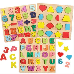 Máquina de fazer quebra-cabeças de madeira com número do alfabeto, quebra-cabeças de nome ABC com pinos, brinquedos para crianças