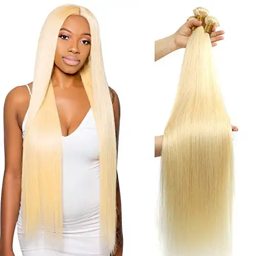 613 Blonde Bundles With Closure Brazilian Body Wave 3 Bundles With Closure Blonde Human Hair Bundles With Closure Remy Hair