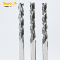 BoMeiJK Fraise à face carrée en carbure à 3 cannelures pour routeur CNC, HRC55 6mm, personnalisable OEM, haute efficacité