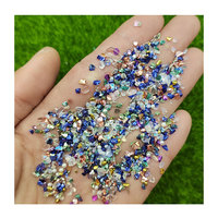Micro-perles en verre à finition métallique, mini-perles de caviar pour la décoration d'ongles, charme, bricolage