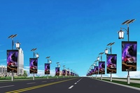 Panneau d'affichage numérique vertical pour poteau d'éclairage extérieur, écran vidéo LED couleur P6, écran publicitaire pour magasin de détail