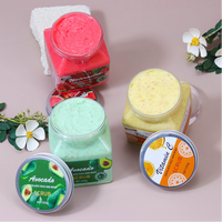 Gommage à l'extrait d'algues parfumé à la fraise 350 ml, exfoliation profonde pour le dos et les pieds, hydratant et adoucissant