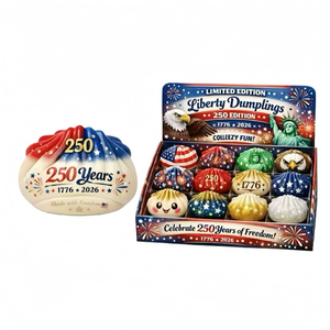 Jouet à presser Baozi U.S. Jouet anti-stress Baozi à récupération ultra-lente pour le 250e anniversaire de l'Indépendance - Product Image 3