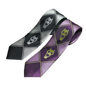 Accesorios de disfraz de Cosplay de Anime japonés, corbata de calavera Formal <span class=keywords><strong>Kira</strong></span> Yoshikage, corbata de poliéster JoJo Bizarre Adventure - Product Image 3