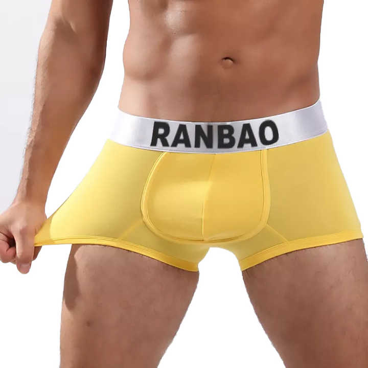 Wholesale Private Label Custom Logo Second Hand Boxers Men's Custom Cotton Underwear Boxers