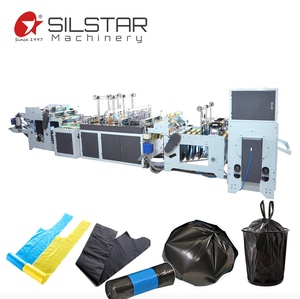 HDPE LDPE PE Biodegradable Cloth Patch Carry paper Polythene Garbage T-Shirt Shopping Plastic Bag Making Machine Price