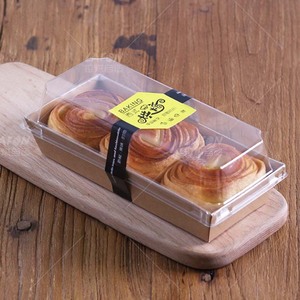 MOQ 100 juegos para sacar cartón asado embalaje de alimentos desechable gota de huevo sándwich hamburguesa caja contenedor para hornear con cubierta de cúpula - Product Image 5