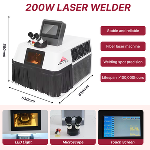 Machine de soudage au laser YAG <span class=keywords><strong>CS</strong></span> TEC 200W pour la fabrication de bijoux en or et en argent, traitement de précision des chaînes, soudeuse laser pour bijoux, best-seller - Product Image 2