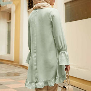 Chemises ethniques pour femmes, manches à revers multicolores, ourlet irrégulier, bon marché, collection - Product Image 4