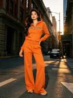 Ensemble de survêtement décontracté pour femme : Sweat-shirt et pantalon de jogging avec broderie graphique personnalisée, idéal pour le quotidien