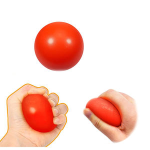 Balle anti-stress en mousse rouge Squeeze Balles anti-stress Exercice des mains Jouets de soulagement sensoriel spongieux pour l'anxiété - Product Image 1