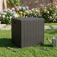 Boîte de rangement rectangulaire en plastique HDPE 112L pour jardin extérieur, boîte à coussins, technique d'injection, boîte de rangement pour terrasse
