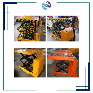 Mesa elevadora móvil hidráulica de tijera de altura ajustable con rodillos diseñados para el manejo de cargas pesadas y un movimiento eficiente - Product Image 6