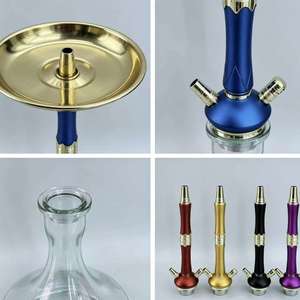 Set de Hookah de Aleación de Aluminio de 60 cm, Pipa de Shisha Moderna con 5 Opciones de Color de Varilla, Acabado Espejo para Bar y Viajes - Product Image 5
