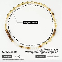 Ensemble collier et bracelet XF personnalisé en ambre, avec perles ovales en pierre naturelle, perles d'eau douce, ambre tigre, certifié GIC, pour femmes