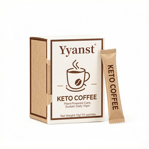 Café Keto Instantáneo en Polvo de Marca Privada OEM, a Base de Plantas, Natural Vigor, 10g*10 Sobres, Caja de Papel Kraft - Product Image 1