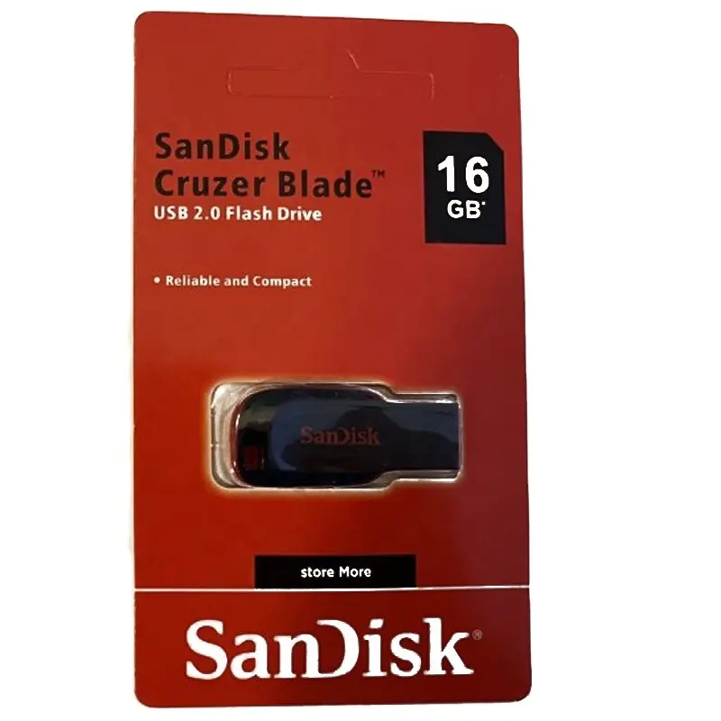 SanDisk CZ50 Flash Drive USB 100% Asli, Flash Drive 32Gb 16Gb 64Gb 128Gb, Stik USB Stik 2.0