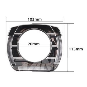 3 Inch <b>Led</b> White Angel Eyes Shrouds Cover <b>Led</b> <b>Projector</b> Lens for Toyota-Nissan-jeep Headlight Lens in Auto Lighting System - Product Image 3