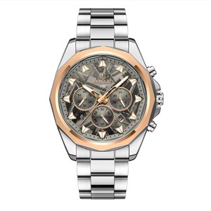 Montre chronographe REWARD RD812052M pour homme, quartz bleu glace, étanche 3 ATM, lumineuse, bracelet en acier inoxydable 22 mm, mode/affaires - Product Image 4