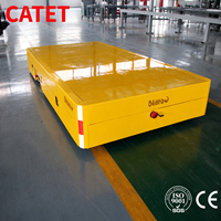 Carro Eléctrico Plano Sin Rieles de 12 Toneladas, Carro de Plataforma Personalizable para el Manejo de Materiales Pesados en Talleres