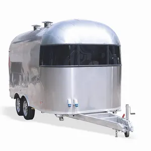 Airstream four-wheel street vending carts coffees van pizza truck mobil kitchen for sale