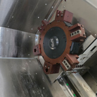 Tour CNC robuste avec tourelle d'outillage motorisée BMT55 et axe Y pour fraisage, perçage et taraudage - TCK600Y Commande SYNTEC
