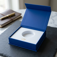 Boîte d'emballage rigide recyclable avec logo personnalisé, boîte cadeau pliable magnétique, finition pour téléphones mobiles et appareils électroniques numériques, noir