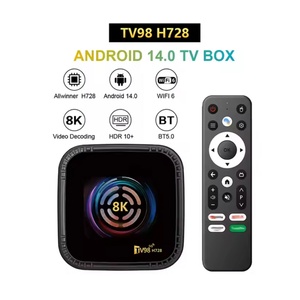 TV98 H728 Android 14.0 TV Box Decodificación de Video 8K con BT5.0 4GB+32GB Procesador de Cuatro Núcleos Control Remoto por Voz Set Top Box - Product Image 3