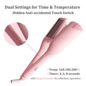 <span class=keywords><strong>Fer</strong></span> à boucler électrique portable à trois barils en céramique ionique avec LED et réglage de la température pour usage hôtelier - Product Image 3