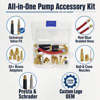 Wholesale Factory Direct Inflation Adapter Kit With Ball Needle and Brass Nozzle for Sports Bike Retail Shop