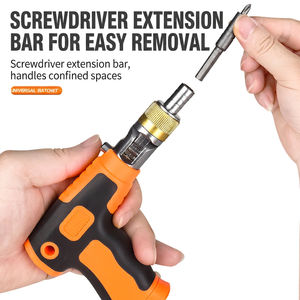 Ratcheting <b>Screwdriver</b> Set 14 Bits Interchangeable Bit Dual Direction 180 Degree Home Auto Repair Tool - Product Image 4