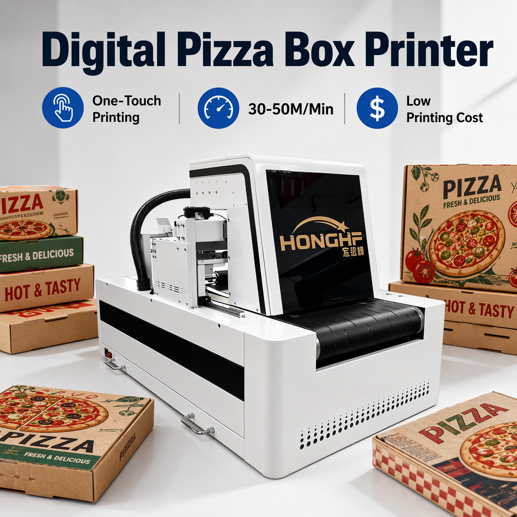 Mini Desktop Single Pass Low-cost Printer For Pizza Box Paper Bags Fan Cup Cardboard Packaging Inkjet Printing Digital Machine
