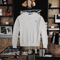 Sudadera Unisex para Hombre, 100% Algodón, Felpa, Anti-Pilling, Cuello Redondo, Casual, con Logotipo Bordado en la Parte Delantera, Diseño Sólido, Corte Holgado