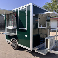 Camions de restauration multifonctionnels certifiés CE en tôle galvanisée, remorques alimentaires remorquables pour le pop-corn