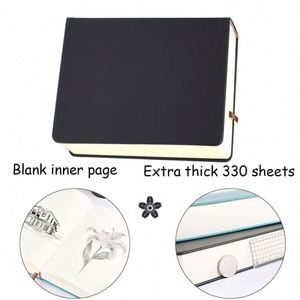 A4 A5 A6 Custom Hardcover Leather 100 Sheets Thermal Binding Blank Journal Notebook for Drawing Sketching <b>Creative</b> Work <b>Gift</b> - Product Image 2