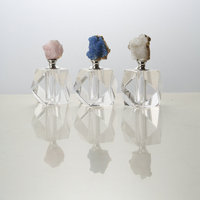 Flacon de parfum gravé en cristal d'agate de luxe nordique de 12 ml, écologique, design géométrique, décoration d'intérieur, ornement, parfum